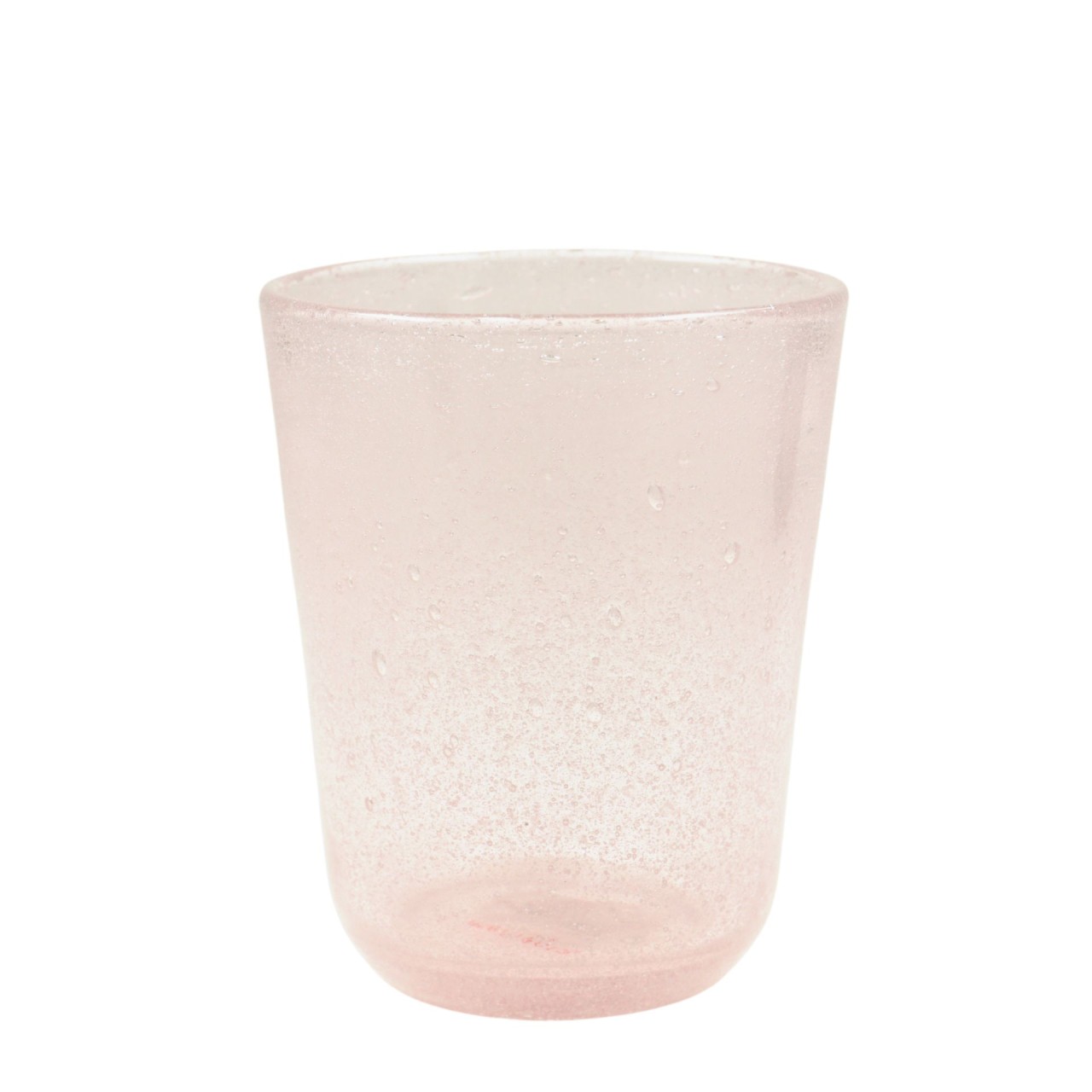 Trinkglas pink transparent mundgeblasen 300ml