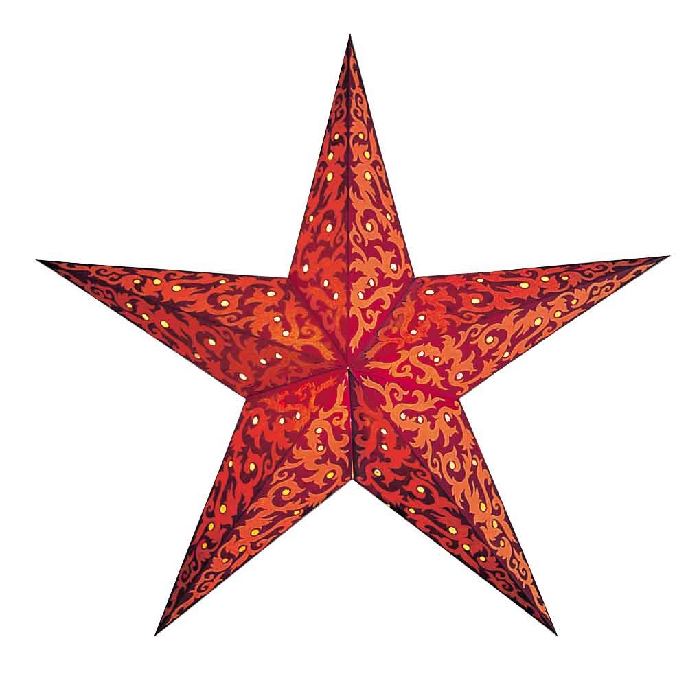 starlightz furnace rot orange Papierstern design