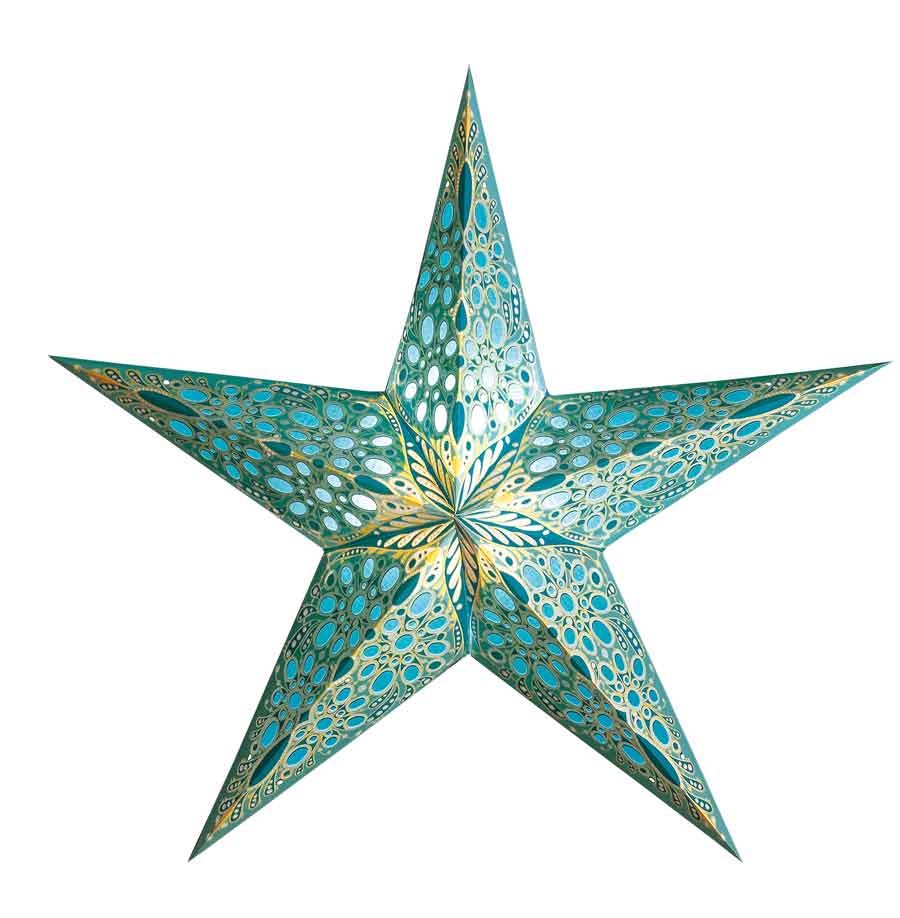 Papierstern starlightz festival turquoise size M
