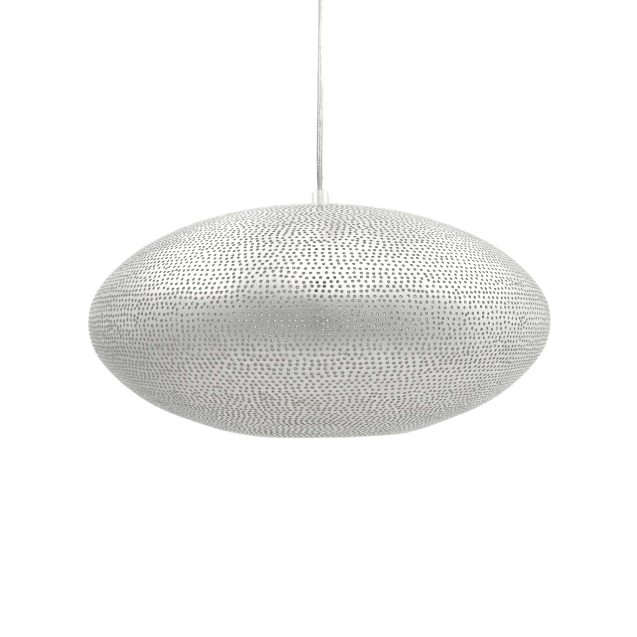 Hängelampe Waka Dots Small versilbert Handwerk sweet mint