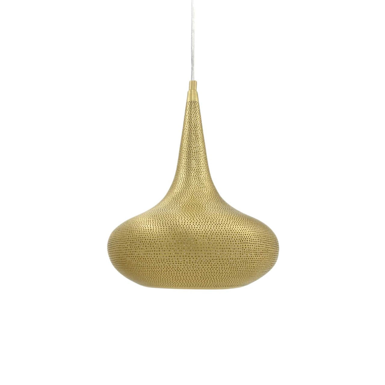 Hängelampe Puia Dots Large goldfarben Handwerk sweet mint