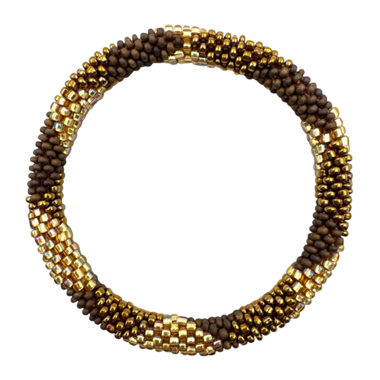 Glasperlenarmband Choco-Mix – handmade Nepal