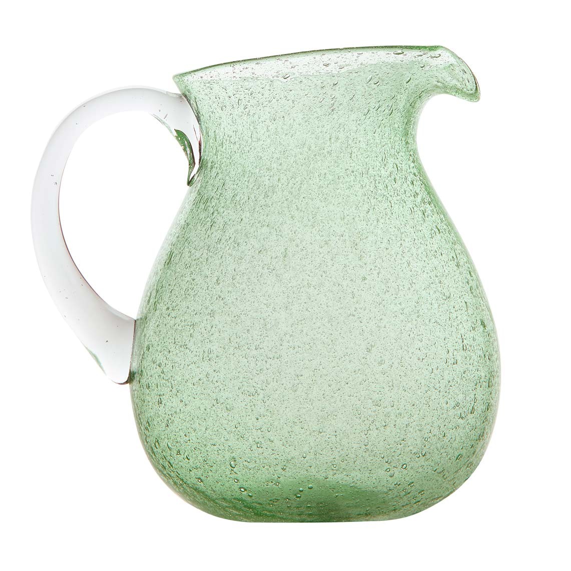 Glas Krug mit Henkel jade mundgeblasen 1600ml