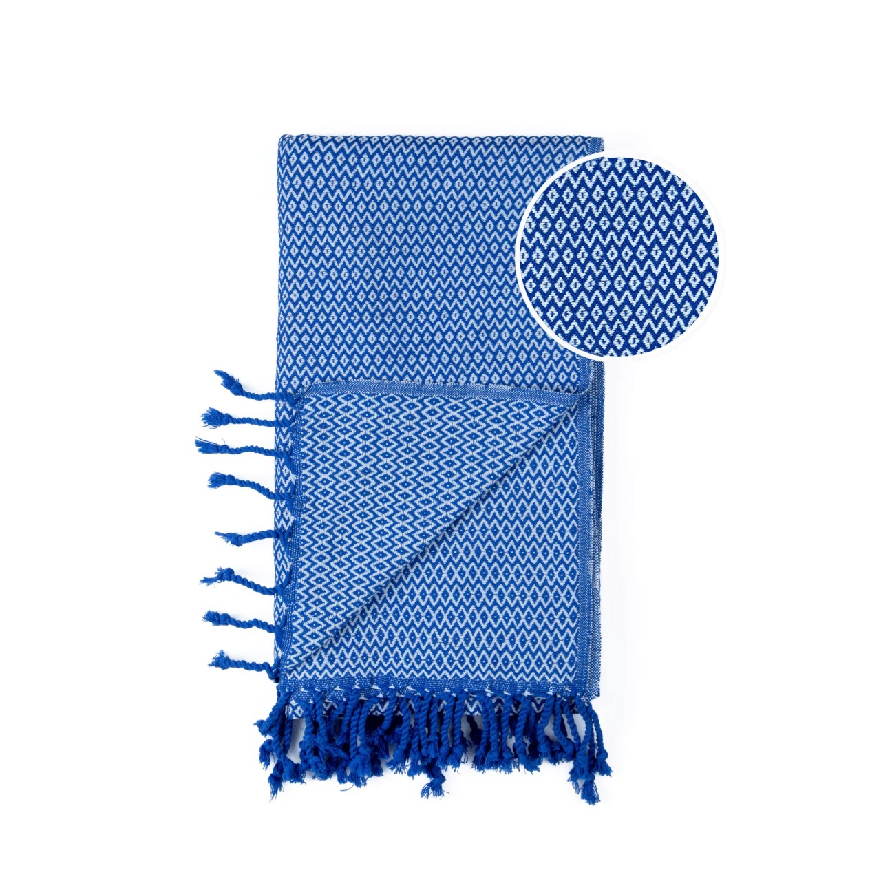 Hamamtuch Samos blau hellblau 100x180cm Baumwolle