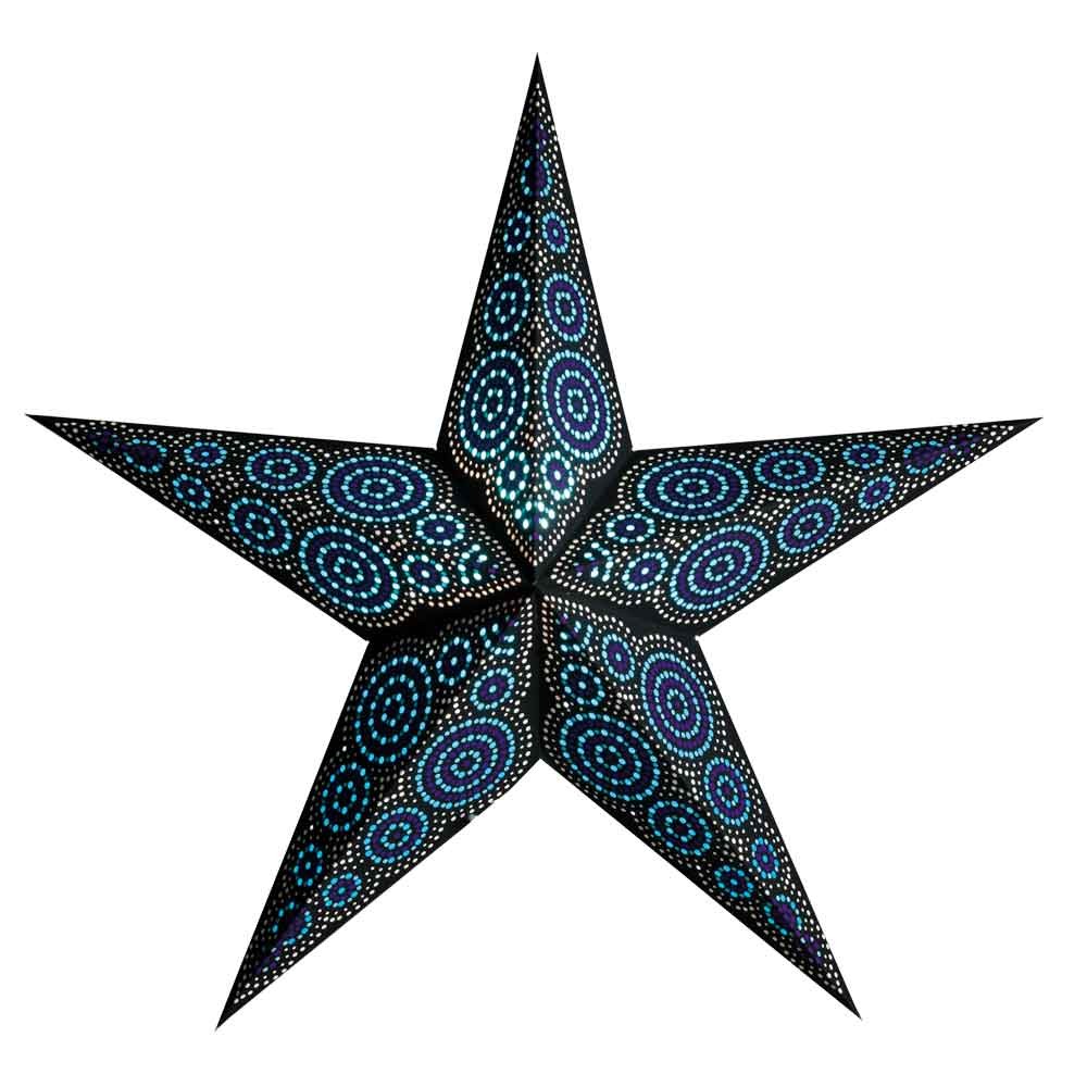 Papierstern starlightz marrakesh black turquoise size M