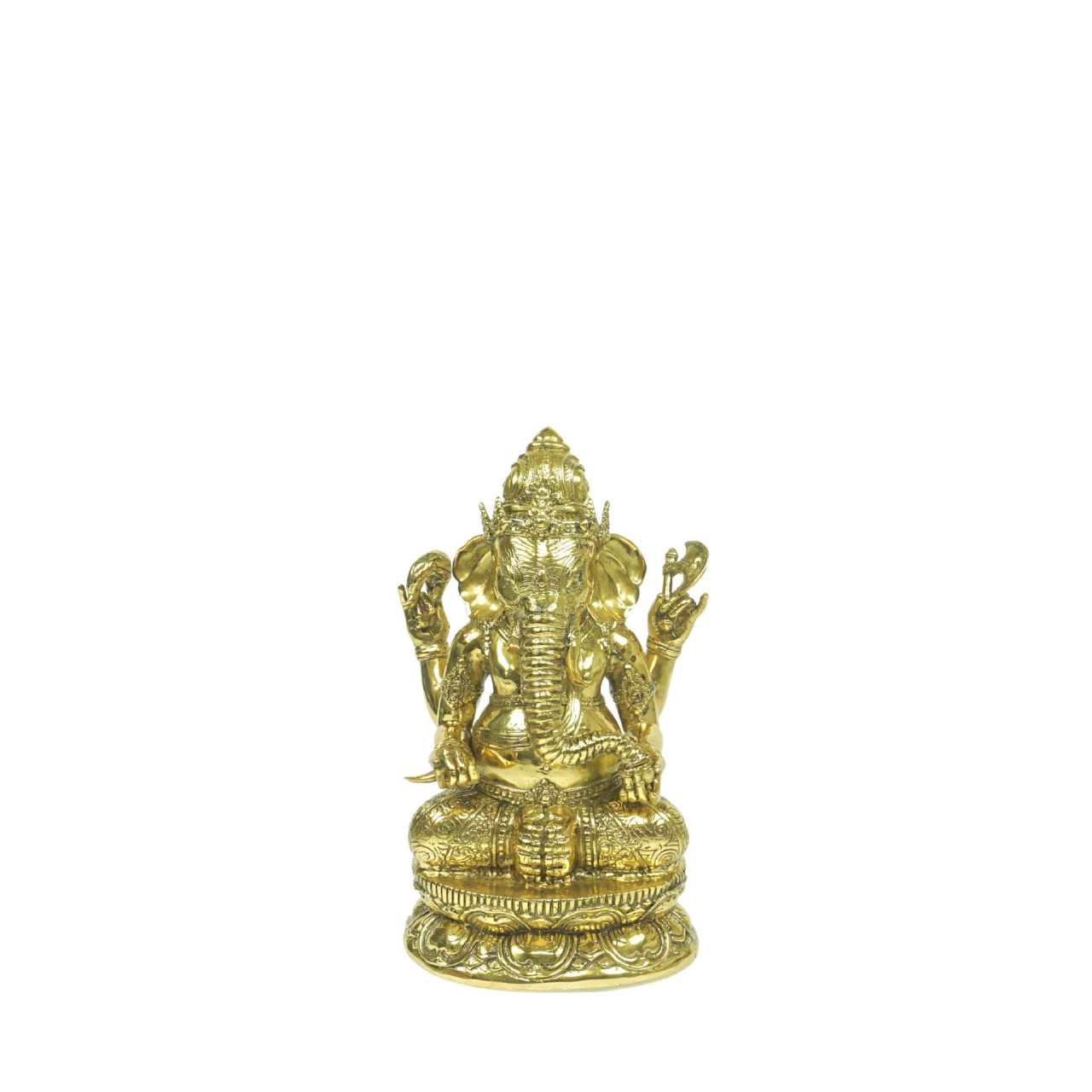 Ganesha sitzend Messing goldfarben 40cm