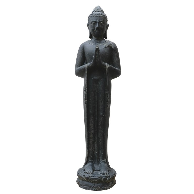 Buddha stehend indisch - 151 cm - Begrüssung - Vollguss