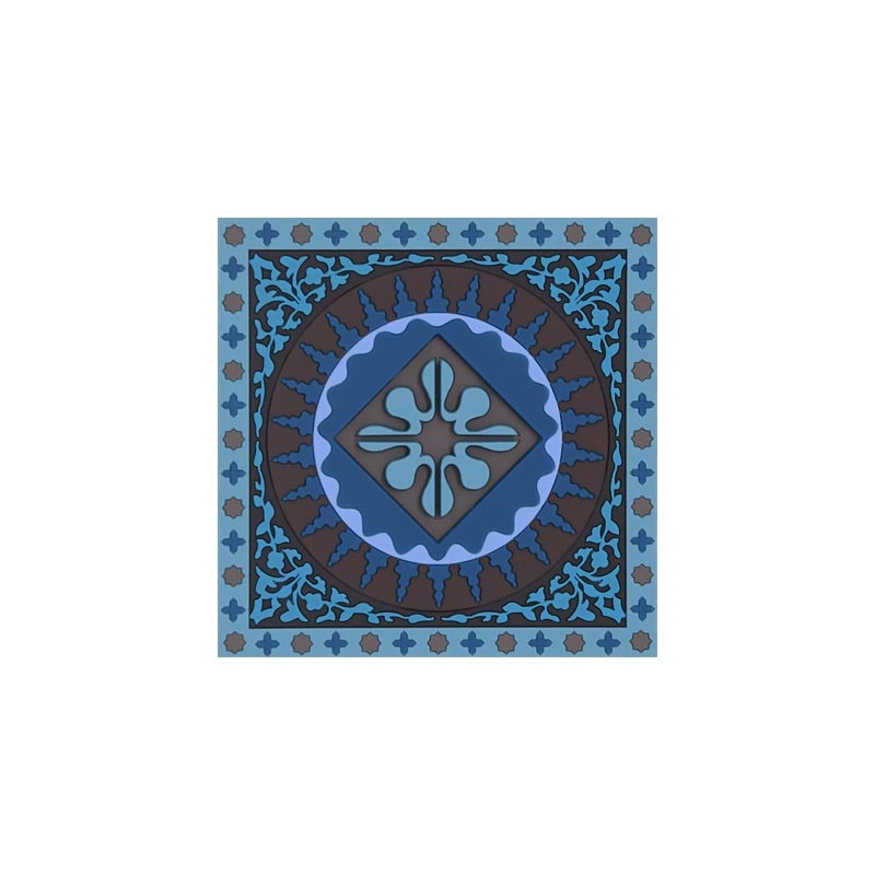 Untersetzer Silikon - Coaster Mosaic Blue - 9x9cm
