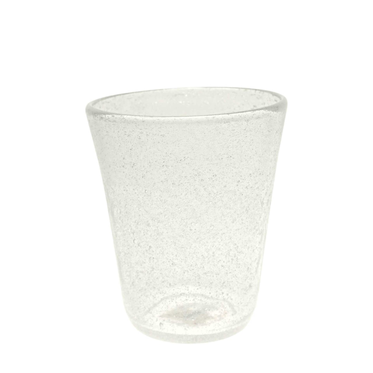 Trinkglas weiss transparent mundgeblasen 300ml