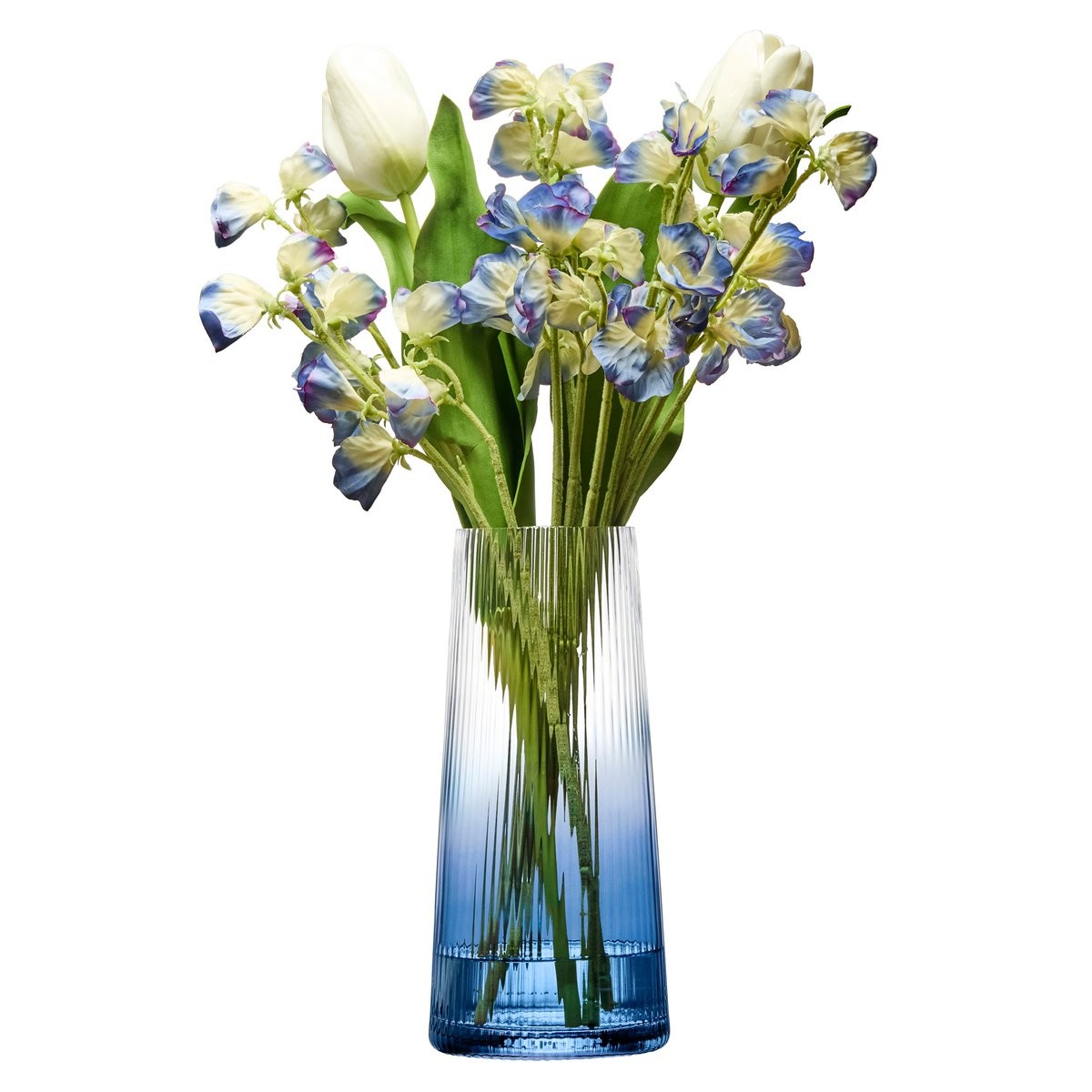 Blumenvase EMPIRE Glas blau 24cm