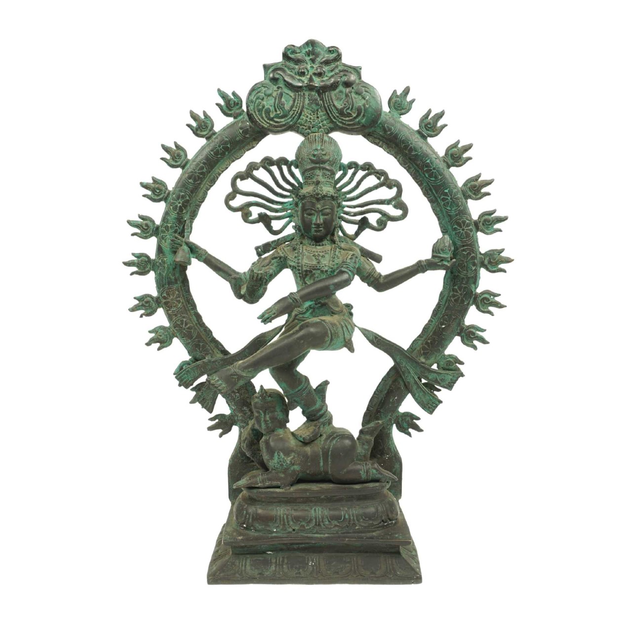 Shiva Nataraja Messing antikfarben 60cm