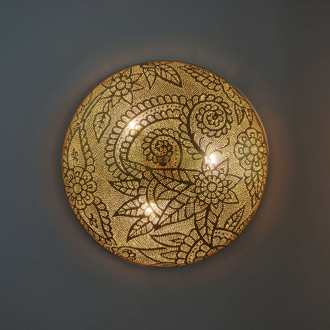 Marama Mindia 60cm Gold - Orientalische Wandlampe, eingeschaltet und Handgefertigt