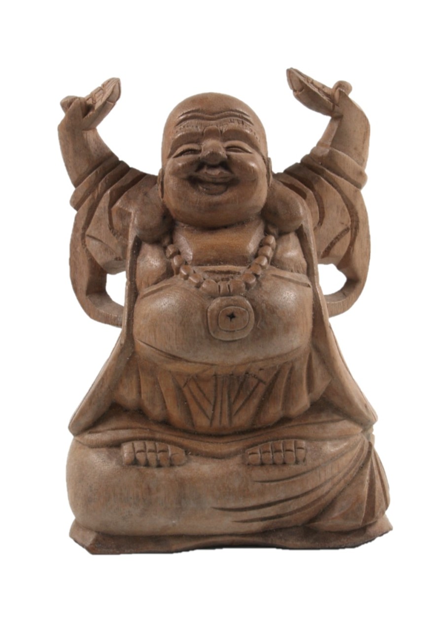 Lucky Buddha Figur Suarholz Unikat ca. 20 cm