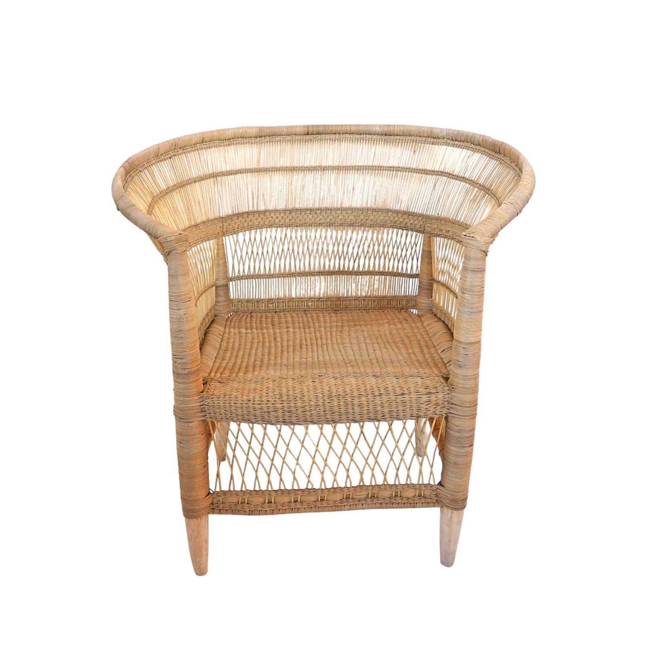 Original Malawi Stuhl handgearbeitet Schilfrohr / Holz Südostafrika
