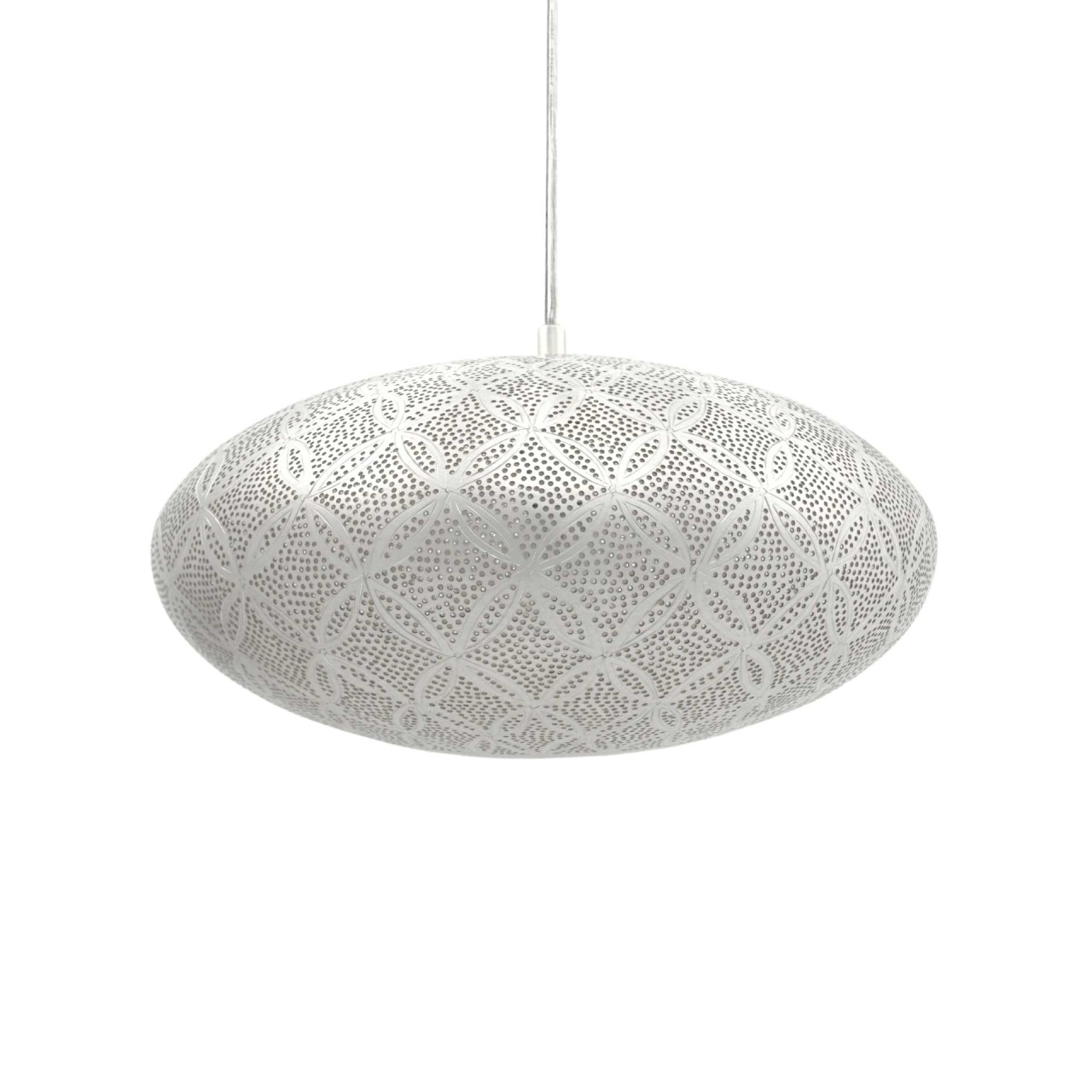 Hängelampe Waka Flower Small versilbert Handwerk sweet mint