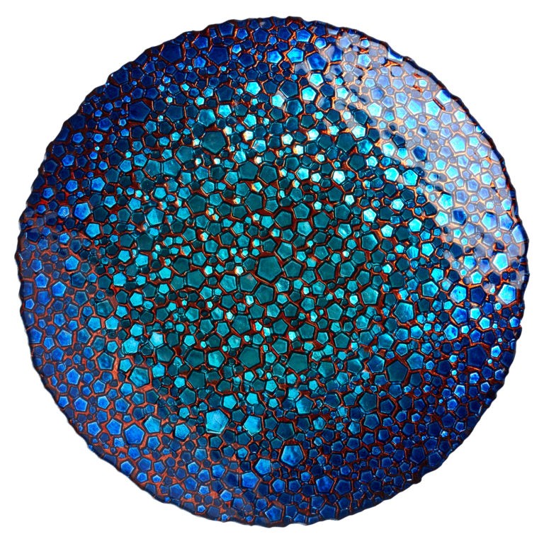 Schale Bowl Mosaic Blue 33 cm Glas